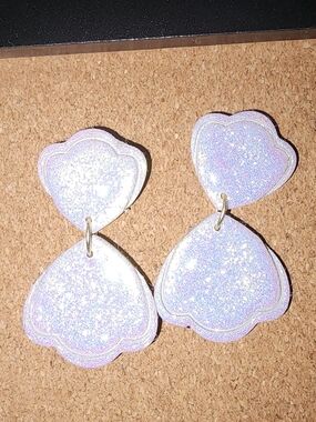 Iridescent Glitter Clay Earrings